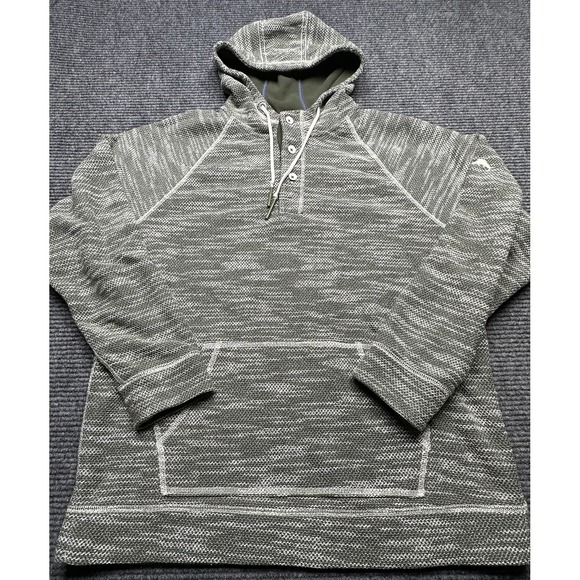 Tommy Bahama Pullover Hoodie Mens Medium Fleece Lined Button Neck Sweater - Picture 1 of 8
